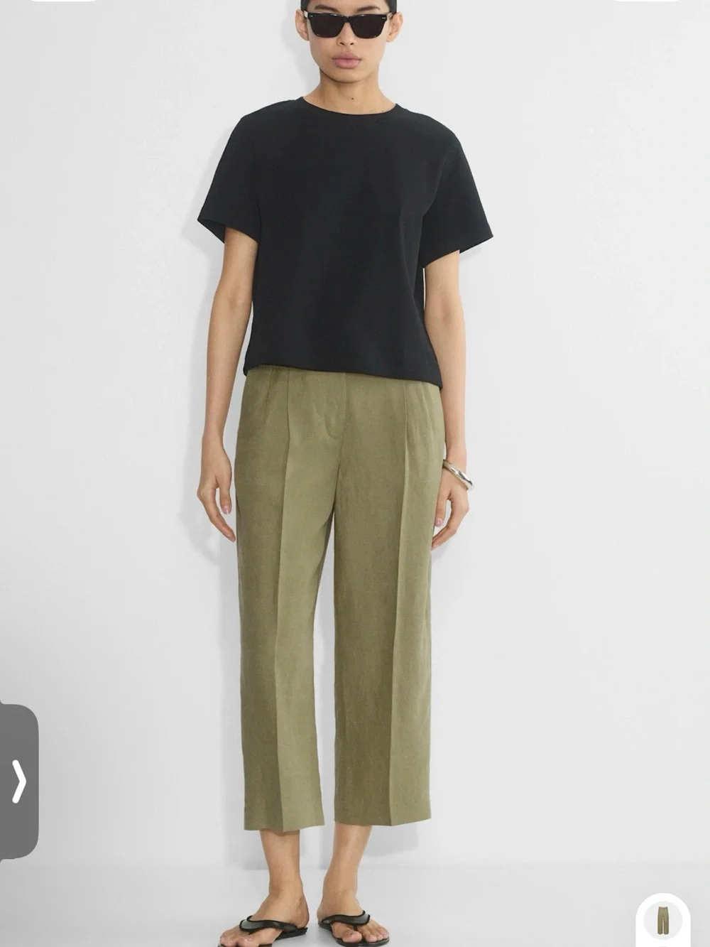 Aritzia effortless linen crop pants. Worn twice.
